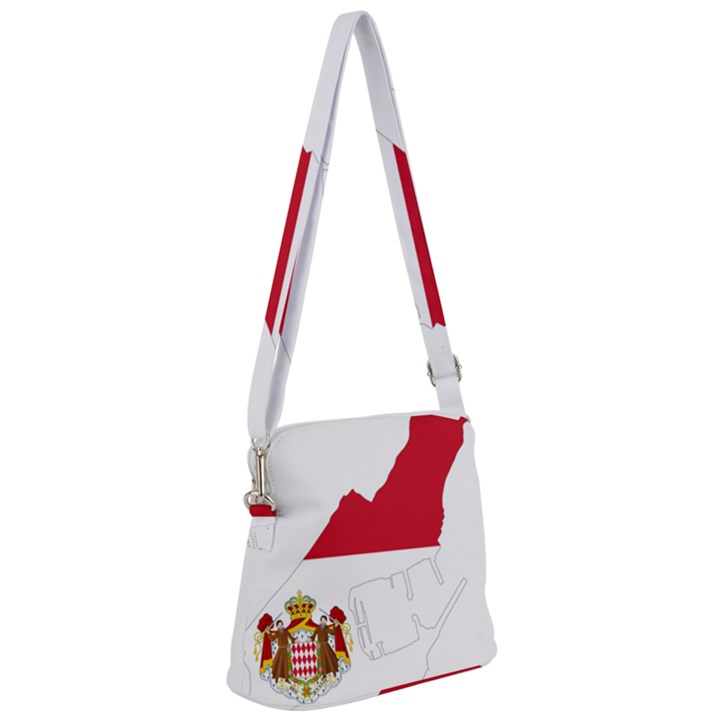 Monaco Country Europe Flag Borders Zipper Messenger Bag