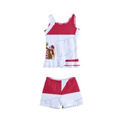 Monaco Country Europe Flag Borders Kids  Boyleg Swimsuit by Sapixe