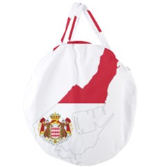 Monaco Country Europe Flag Borders Giant Round Zipper Tote by Sapixe