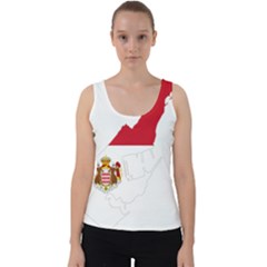 Monaco Country Europe Flag Borders Velvet Tank Top by Sapixe