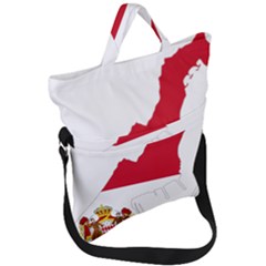 Monaco Country Europe Flag Borders Fold Over Handle Tote Bag by Sapixe