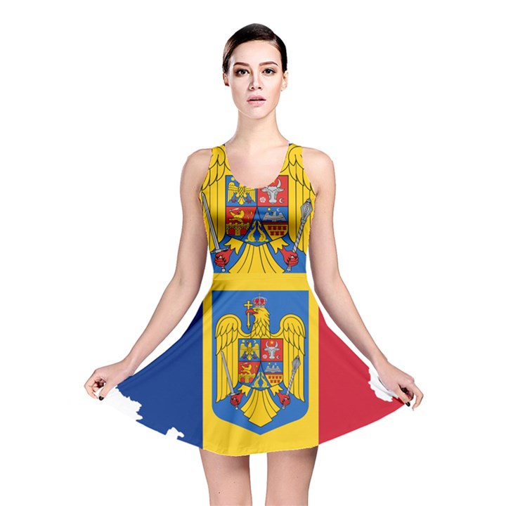 Romania Country Europe Flag Reversible Skater Dress