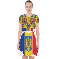 Romania Country Europe Flag Adorable In Chiffon Dress by Sapixe