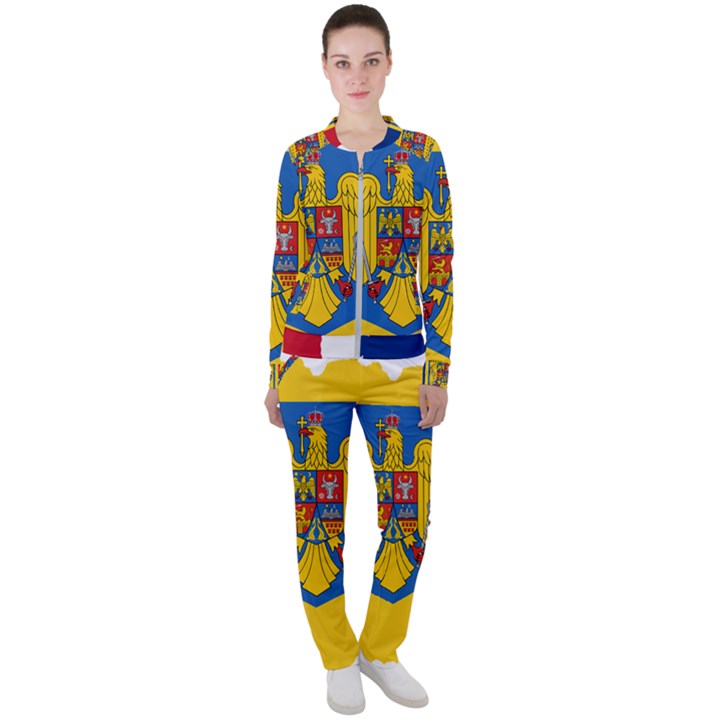 Romania Country Europe Flag Casual Jacket and Pants Set