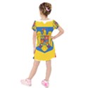 Romania Country Europe Flag Kids  Short Sleeve Velvet Dress View2