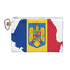 Romania Country Europe Flag Canvas Cosmetic Bag (large) by Sapixe