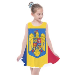 Romania Country Europe Flag Kids  Summer Dress by Sapixe