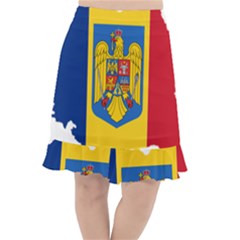 Romania Country Europe Flag Fishtail Chiffon Skirt by Sapixe