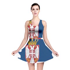 Serbia Country Europe Flag Borders Reversible Skater Dress by Sapixe