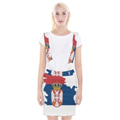 Serbia Country Europe Flag Borders Braces Suspender Skirt by Sapixe