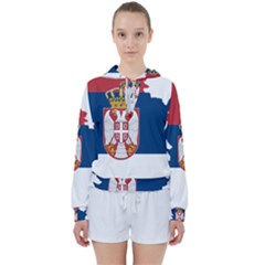 Serbia Country Europe Flag Borders Women s Tie Up Sweat by Sapixe