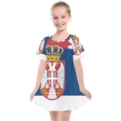 Serbia Country Europe Flag Borders Kids  Smock Dress by Sapixe