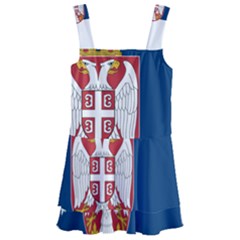 Serbia Country Europe Flag Borders Kids  Layered Skirt Swimsuit by Sapixe