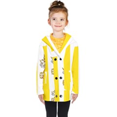 Vatican City Country Europe Flag Kids  Double Breasted Button Coat by Sapixe