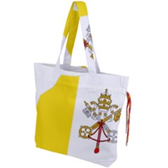 Vatican City Country Europe Flag Drawstring Tote Bag by Sapixe