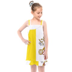 Vatican City Country Europe Flag Kids  Overall Dress