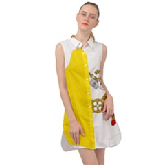 Vatican City Country Europe Flag Sleeveless Shirt Dress