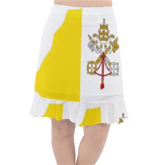 Vatican City Country Europe Flag Fishtail Chiffon Skirt by Sapixe