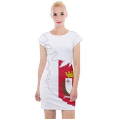 Malta Country Europe Flag Borders Cap Sleeve Bodycon Dress by Sapixe