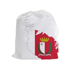 Malta Country Europe Flag Borders Drawstring Pouch (xl) by Sapixe