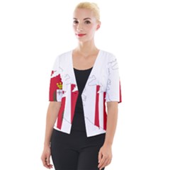 Malta Country Europe Flag Borders Cropped Button Cardigan by Sapixe