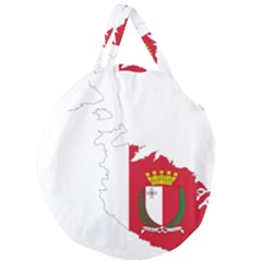 Malta Country Europe Flag Borders Giant Round Zipper Tote by Sapixe