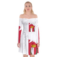 Malta Country Europe Flag Borders Off Shoulder Skater Dress by Sapixe