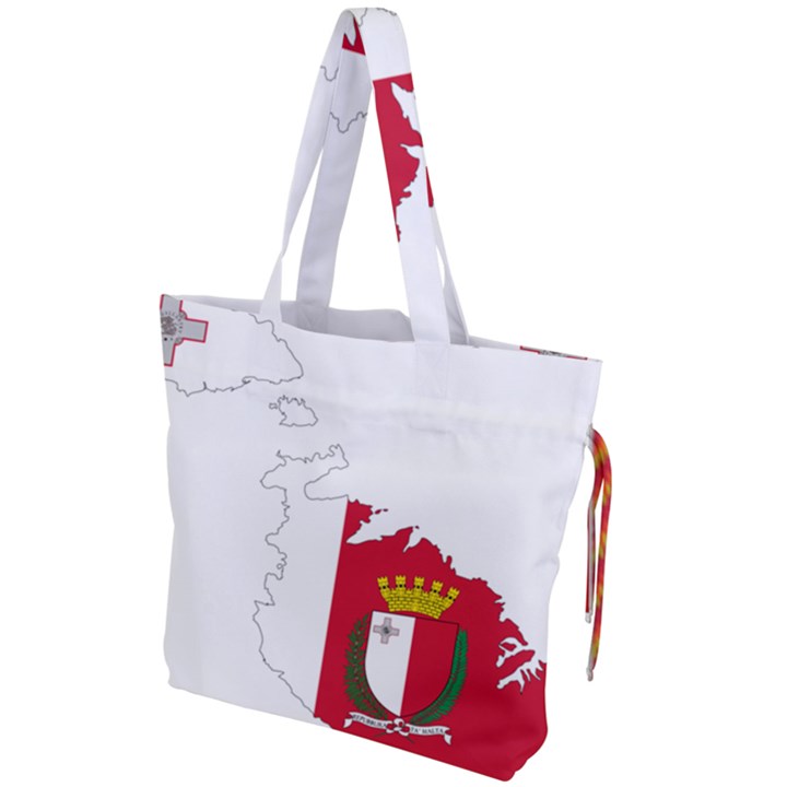 Malta Country Europe Flag Borders Drawstring Tote Bag