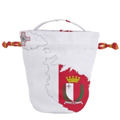 Malta Country Europe Flag Borders Drawstring Bucket Bag by Sapixe