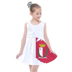 Malta Country Europe Flag Borders Kids  Summer Dress by Sapixe