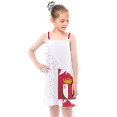 Malta Country Europe Flag Borders Kids  Overall Dress by Sapixe