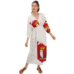 Malta Country Europe Flag Borders Grecian Style  Maxi Dress by Sapixe