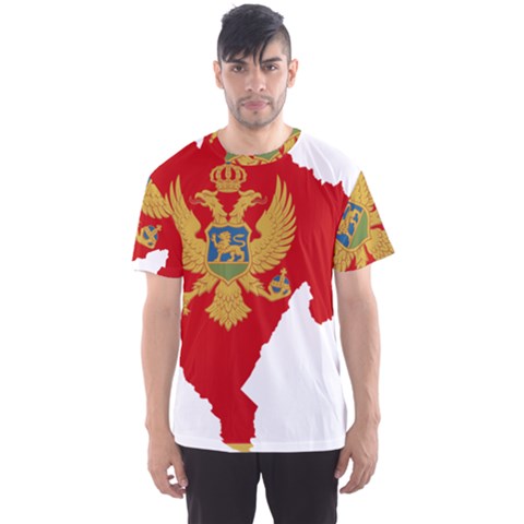 Montenegro Country Europe Flag Men s Sports Mesh Tee by Sapixe