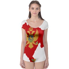 Montenegro Country Europe Flag Boyleg Leotard  by Sapixe