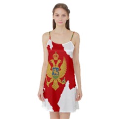 Montenegro Country Europe Flag Satin Night Slip by Sapixe