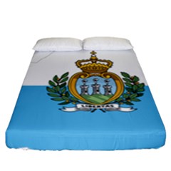 San Marino Country Europe Flag Fitted Sheet (king Size) by Sapixe