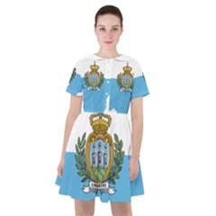 San Marino Country Europe Flag Sailor Dress by Sapixe