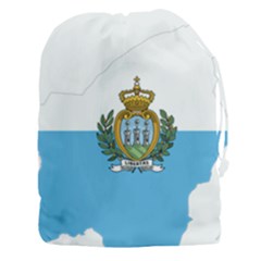 San Marino Country Europe Flag Drawstring Pouch (xxxl) by Sapixe