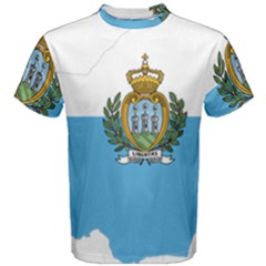 San Marino Country Europe Flag Men s Cotton Tee by Sapixe