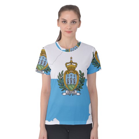 San Marino Country Europe Flag Women s Cotton Tee by Sapixe