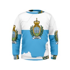 San Marino Country Europe Flag Kids  Sweatshirt by Sapixe