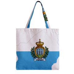 San Marino Country Europe Flag Zipper Grocery Tote Bag by Sapixe