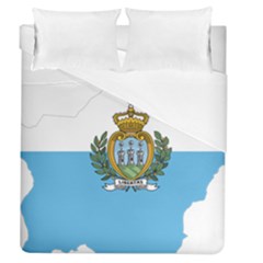 San Marino Country Europe Flag Duvet Cover (queen Size) by Sapixe