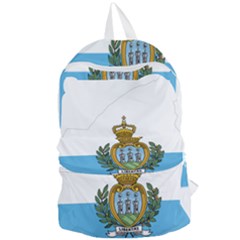 San Marino Country Europe Flag Foldable Lightweight Backpack by Sapixe