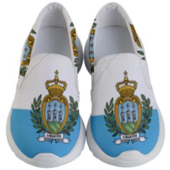 San Marino Country Europe Flag Kids  Lightweight Slip Ons by Sapixe