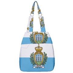 San Marino Country Europe Flag Center Zip Backpack by Sapixe