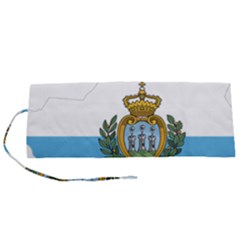 San Marino Country Europe Flag Roll Up Canvas Pencil Holder (s) by Sapixe