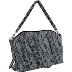 Silver Blue Fantasy Canvas Crossbody Bag