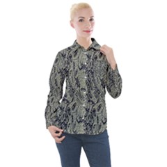 Silver Blue Fantasy Women s Long Sleeve Pocket Shirt