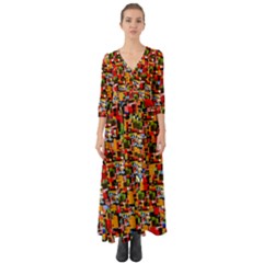 C 7 Button Up Boho Maxi Dress by ArtworkByPatrick